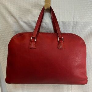 Fendi Selleria red large tote in VGUC